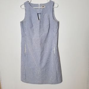 Anne Klein Blue and White Striped Dress